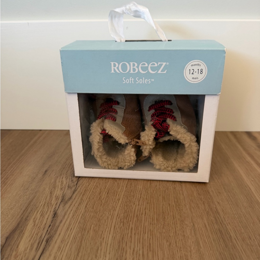 Robeez Tan and Red Soft Soles for Kids